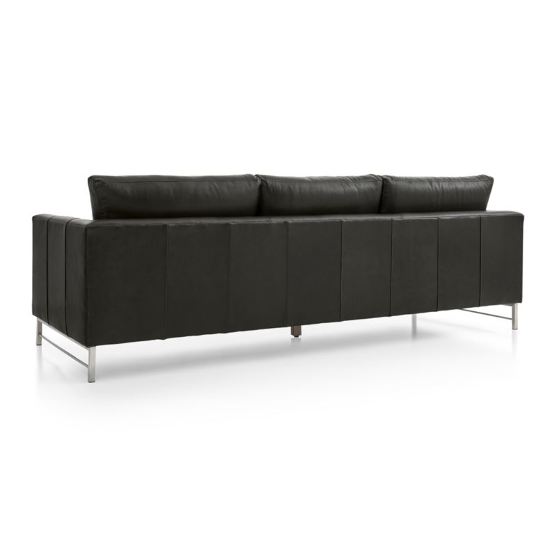 Tyson Leather 102" Grande Sofa with Stainless Steel Base - Image 5