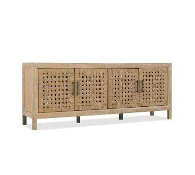 Carver Woven Door Media Console, Rope - Image 1