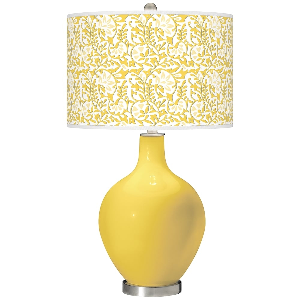 Color Plus Ovo 28 1/2" Gardenia Shade Lemon Zest Yellow Table Lamp - Image 0