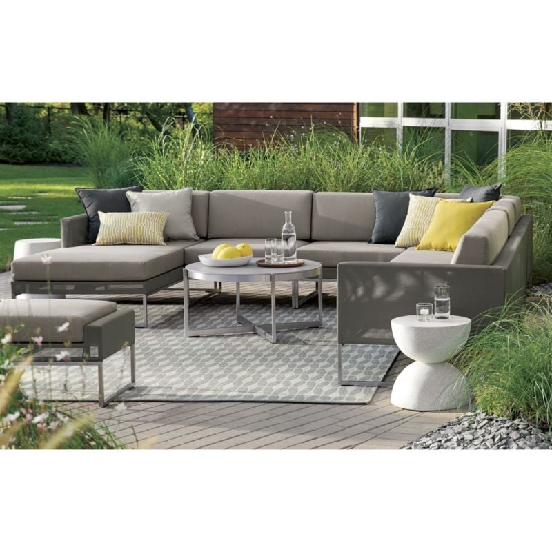 Dune Taupe Right Arm Loveseat with Sunbrella ® Cushions - Image 2