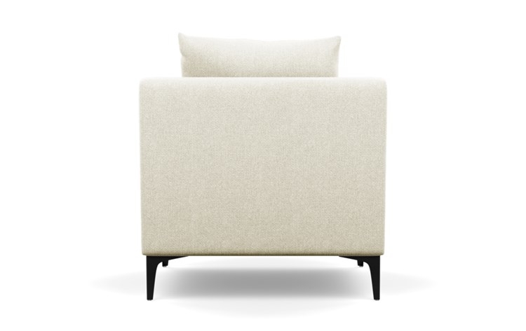 Sloan Petite Chair with White Vanilla Fabric and Matte Black legs - Image 2