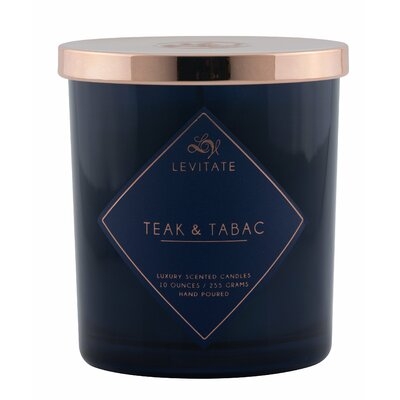 Teak and Tabac 10oz. Glass Scented Jar Candle - Image 0