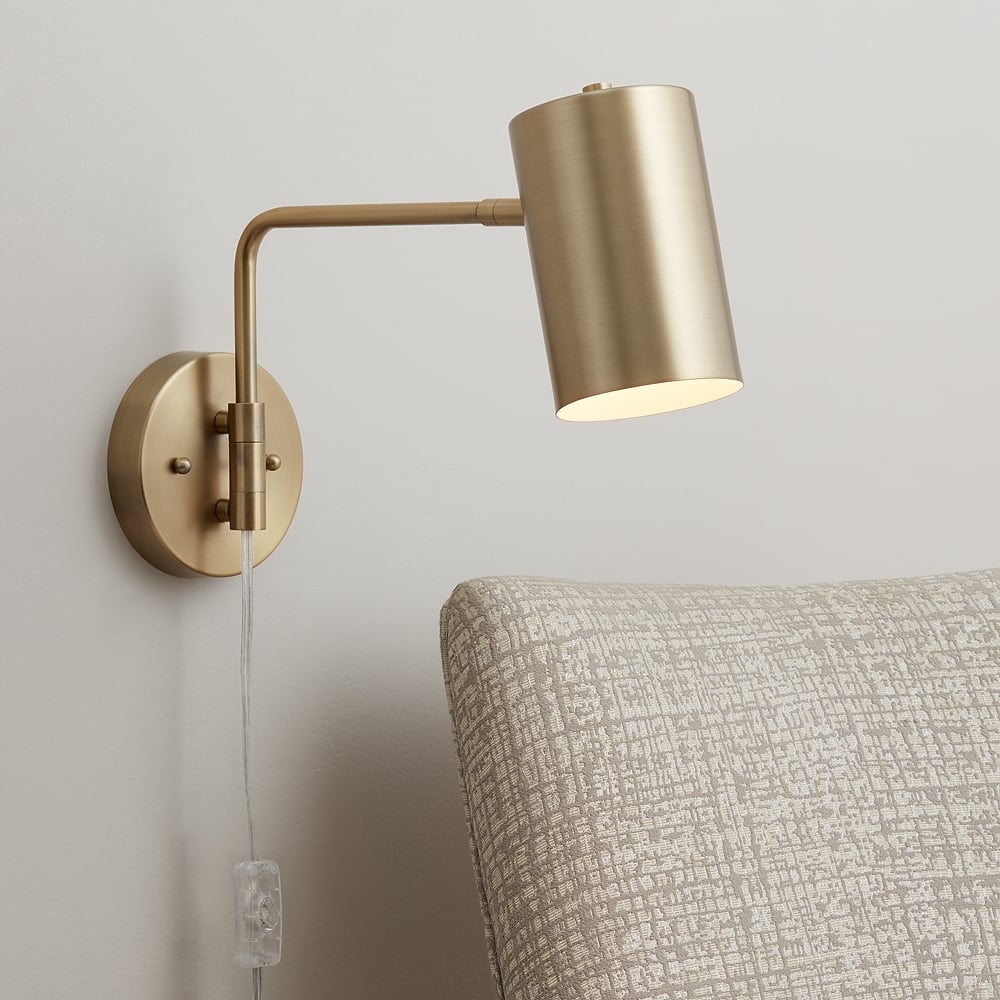 Carla Polished Brass Down-Light Swing Arm Wall Lamp - Style # 39W58 - Image 0