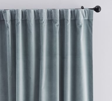 Velvet Twill Drape, 50 x 96", Chateau Blue - Image 2