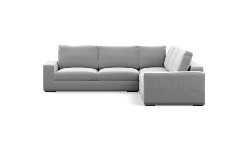 Ainsley Corner Sectional with Ash Fabric and Oiled Walnut legs - Image 0