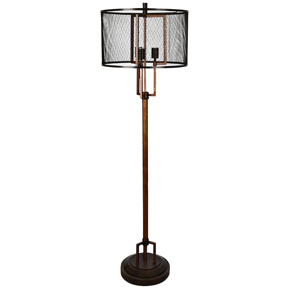 Crestview Collection Winchester Black Mesh Industrial Floor Lamp - Style # 15R59 - Image 0