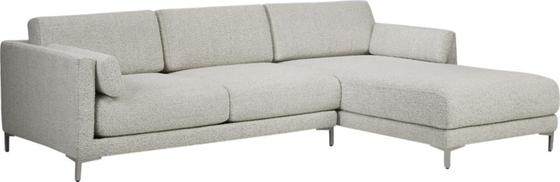 District 2-Piece Grey Sectional Sofa - Image 1
