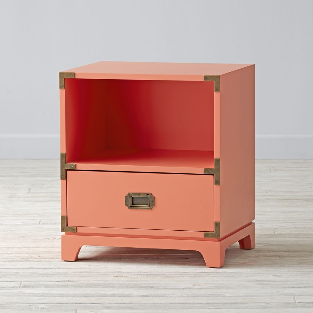 Kids Campaign Nightstand (Coral) - Image 0