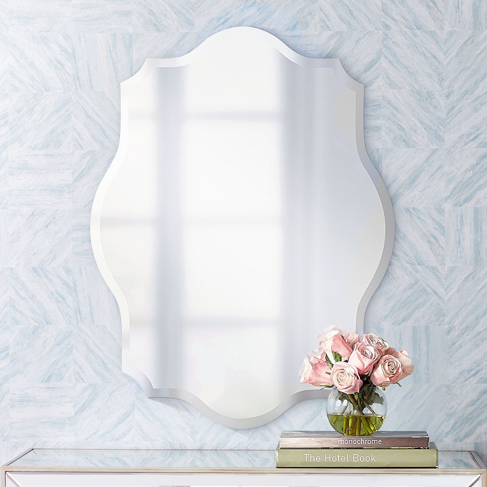 Howard Elliott Oval Ornate 24" x 32" Wall Mirror - Style # 6M125 - Image 0