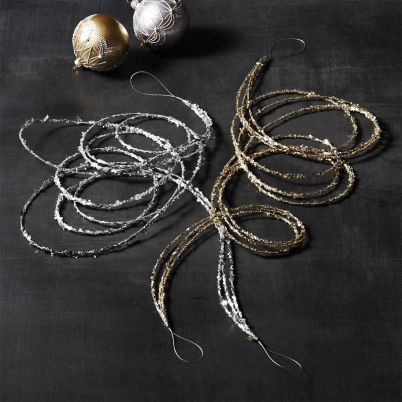 Triple Strand Silver Glitter Garland - Image 1