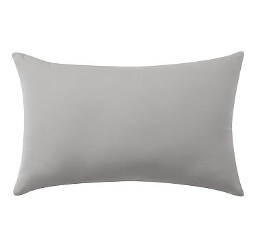 Sunbrella(R), Solid Outdoor Lumbar Pillow, 16 x 24", Gray - Image 0