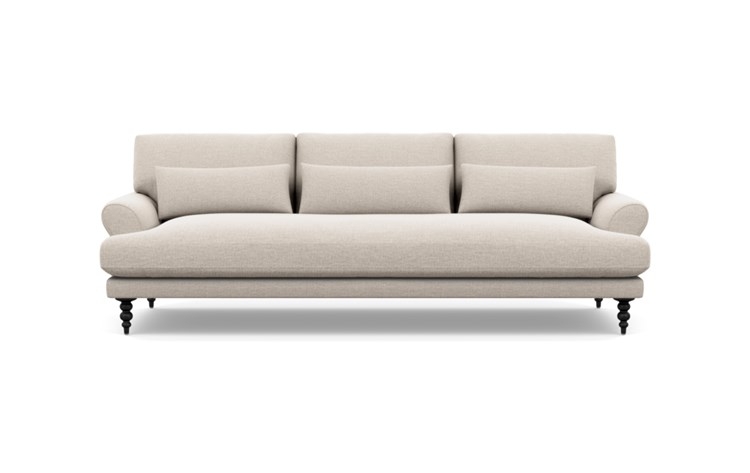 Maxwell Sofa with Linen Fabric and Matte Black legs - Image 0