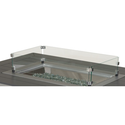 Rectangular Glass Surround Fire Pit Table - Image 0