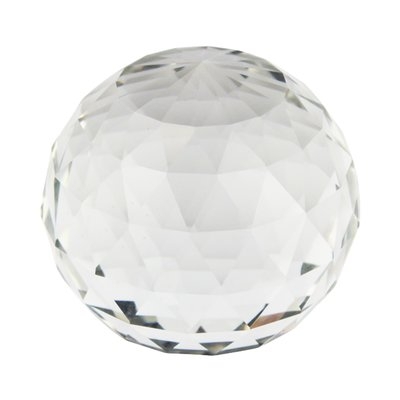 Decorative Glass Faceted Orb Sculpture - Image 0
