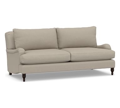 Carlisle English Arm Upholstered Sofa 79.5", Polyester Wrapped Cushions, Performance Brushed Basketweave Sand - Image 0