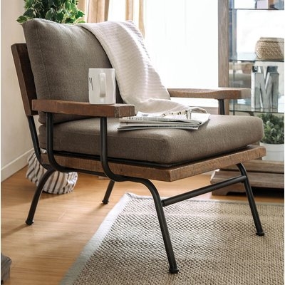 Brockington Fabric Wooden Armchair - Image 0