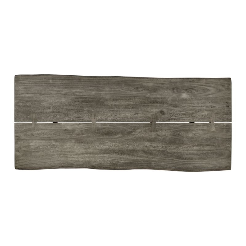 Yukon 80" Weathered Grey Live Edge Solid Wood Dining Table - Image 3