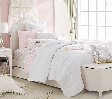 Juliette Bed, Full, French White, In-Home Delivery - Image 1