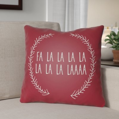 Fa La La Indoor/Outdoor Throw Pillow - Image 0