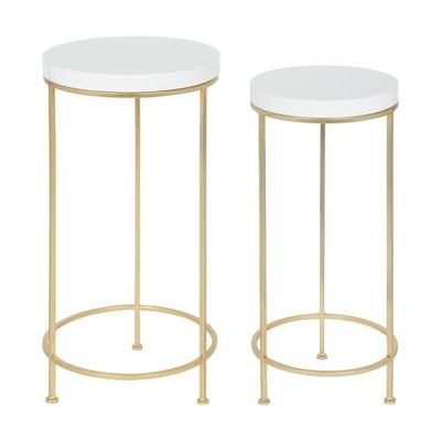Shona Metal and Wood 2 Piece Nesting Tables - Image 0