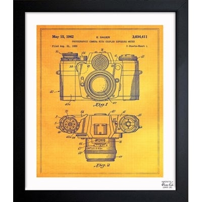 Sauer Photographic Camera 1962 Framed Painting Print - Image 0