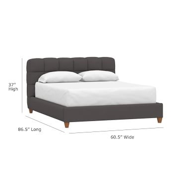 Baldwin Classic Bed, Full, Brushed Crossweave Charcoal, MTO In-Home - Image 5