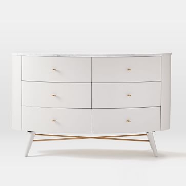 Penelope 6-Drawer Dresser, Oyster w/ Marble Top - Image 5