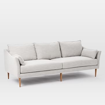 Antwerp 89" Sofa, Poly, Chenille Tweed, Frost Gray, Almond - Image 2