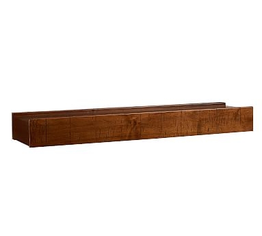 Rustic Wood Shelf, 3', Mahogany stain - Image 0