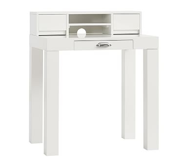 Parsons Mini Desk & Hutch Set, Simply White, UPS - Image 0