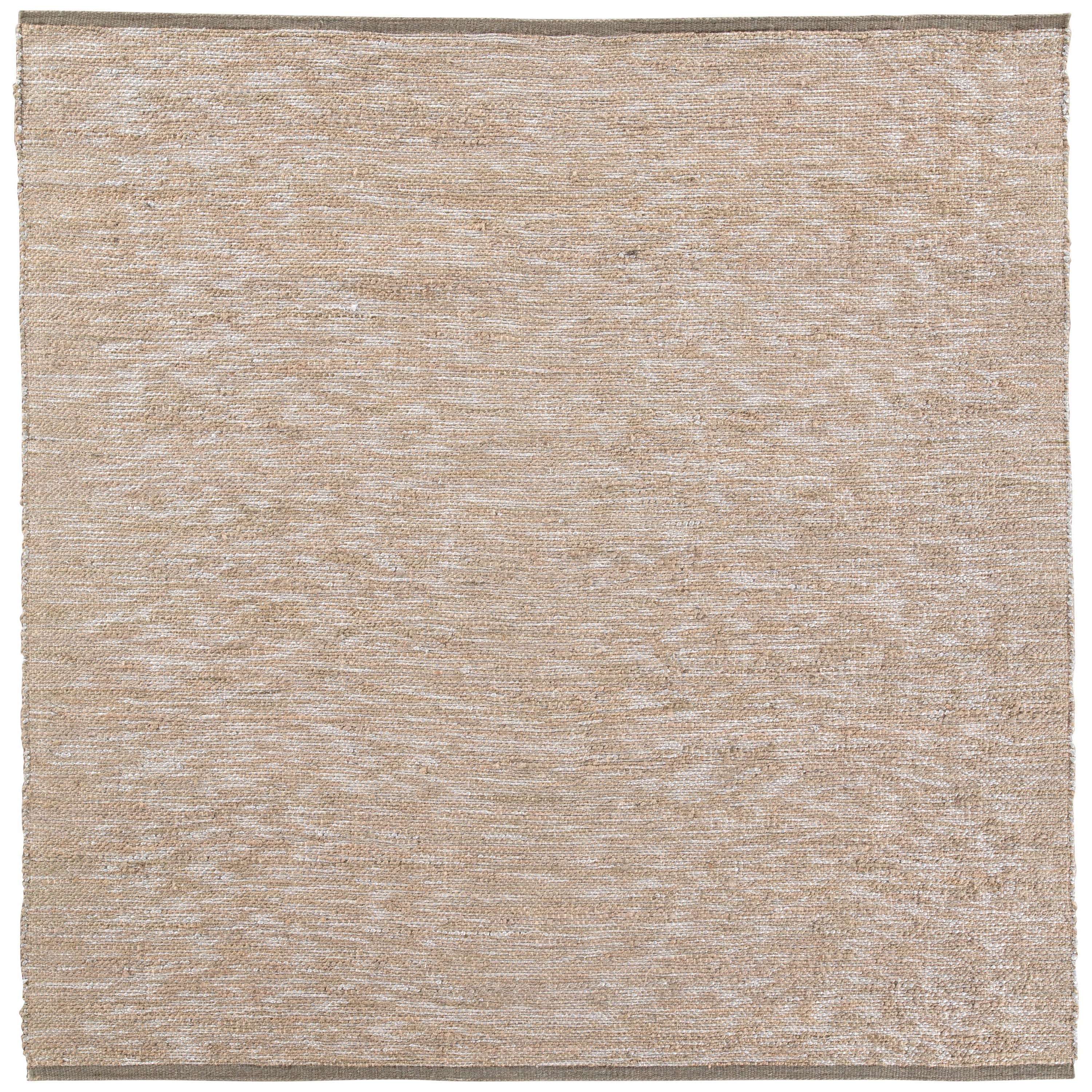 Nikki Chu by Vega Natural Solid Gray/ Silver Square Area Rug (8' X 8') - Image 0