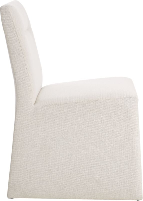 Silver Lining White Armless Dining Chair - Image 4