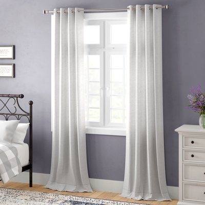 Madison Solid Color Grommet Single Curtain Panel - Image 0