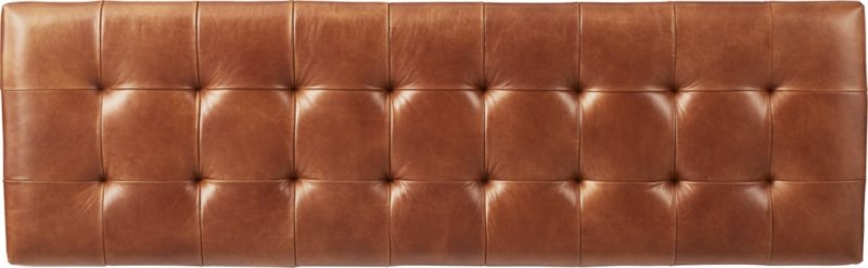 Atrium Tufted Saddle Leather Bench - Image 5