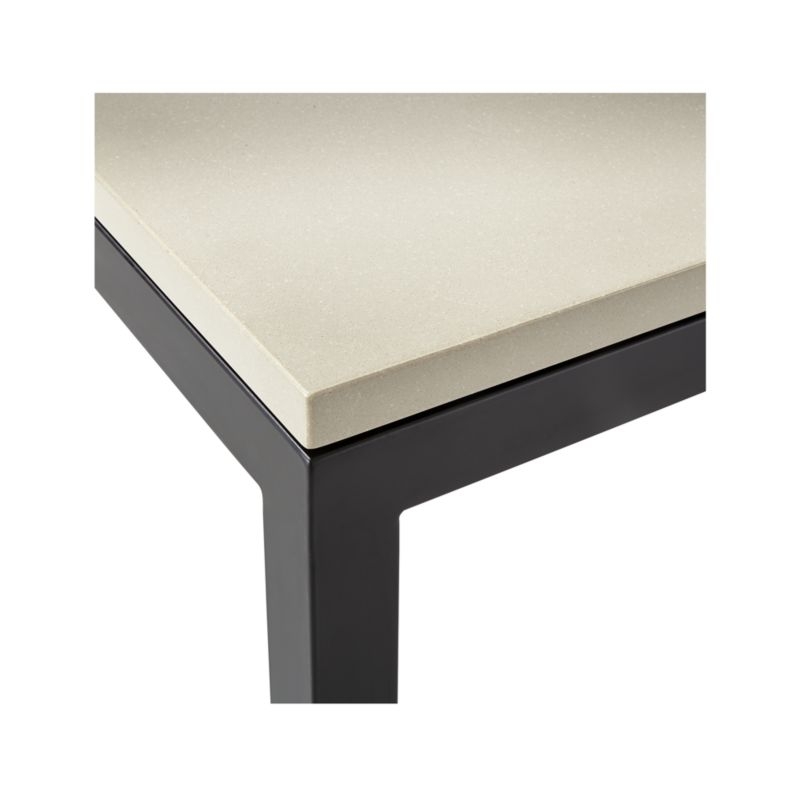 Parsons Grey Solid Surface Top/ Dark Steel Base 36x36 Square Coffee Table - Image 2