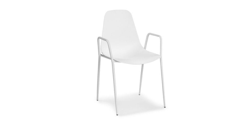 Svelti Pure White Stackable Dining Armchair - Image 0