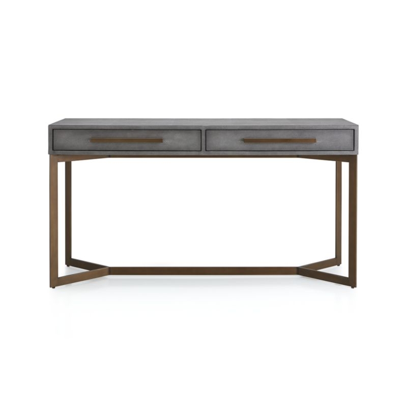 Faux Shagreen Console Table - Image 1