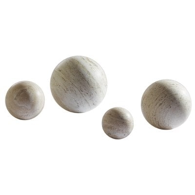 Travertine Sphere Sculpture - Image 0