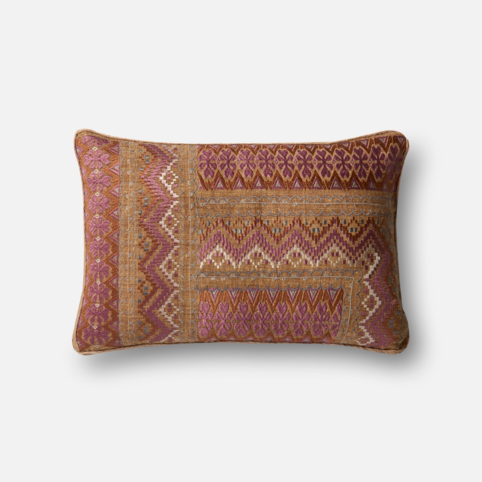 PILLOWS - PINK / RUST - 13" X 21" Cover Only - Image 0