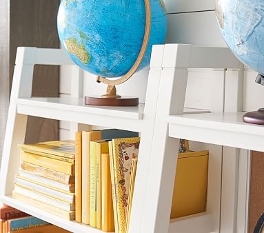 Morgan Leaning Bookcase, Simply White, Standard UPS Delivery - Image 3