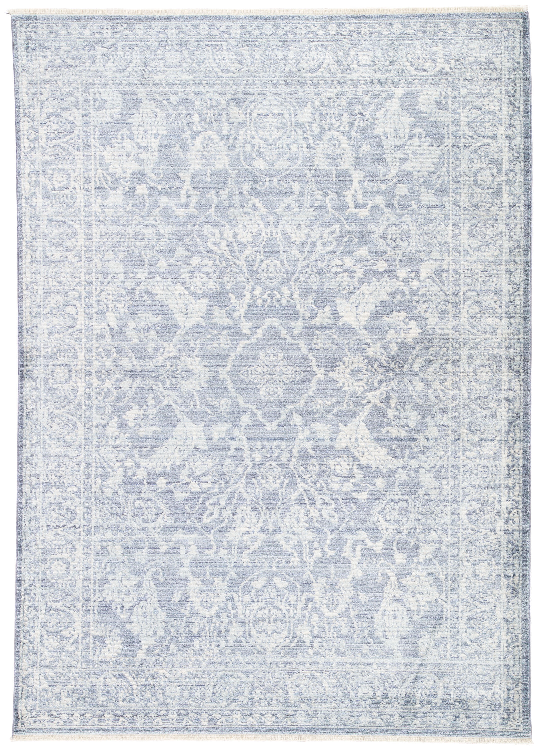 Lumineer Floral Blue/ White Area Rug (9' X 12') - Image 0