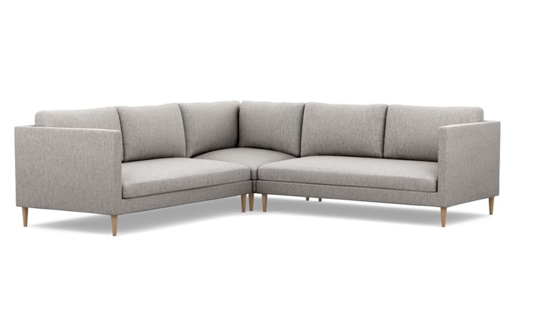 Oliver Corner Sectional with Earth Fabric and Natural Oak legs - Image 1