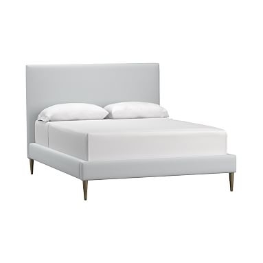 Ellery Upholstered Bed, King, Lustre Velvet Silver - Image 0