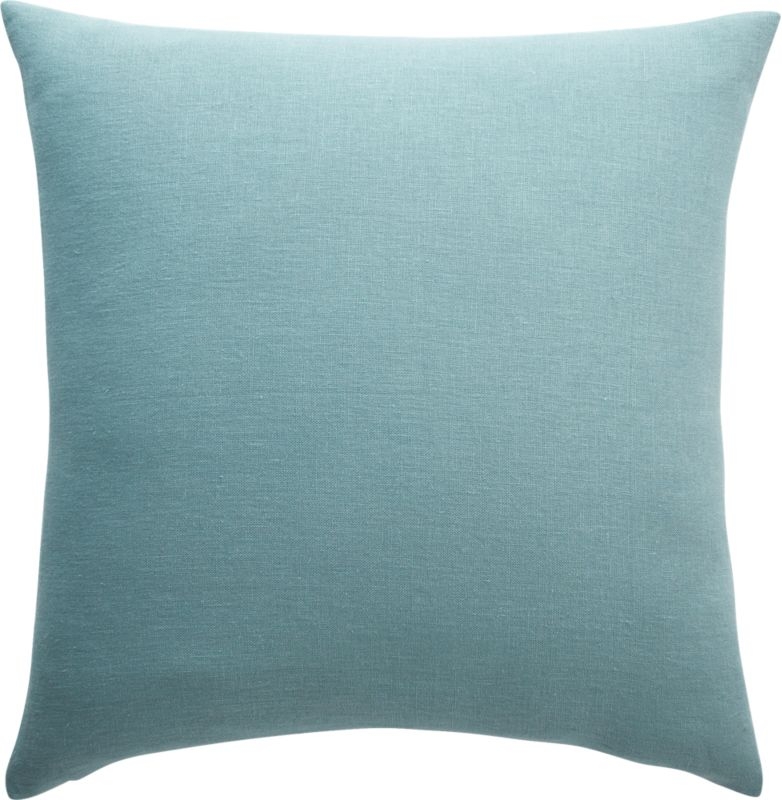 20" Linon Arctic Blue Pillow with Feather-Down Insert - Image 2