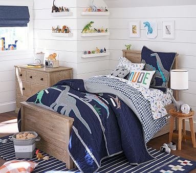 Charlie Low Footboard Bed, Full, Weathered Navy, In-Home Delivery - Image 2