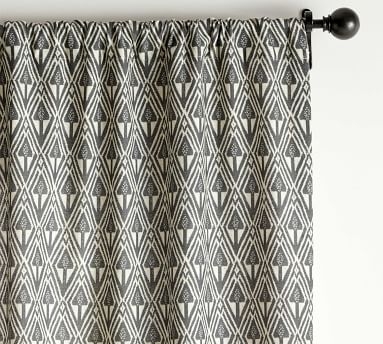 Mitzi Print Curtain, Charcoal Multi, 96 x 50" - Image 3