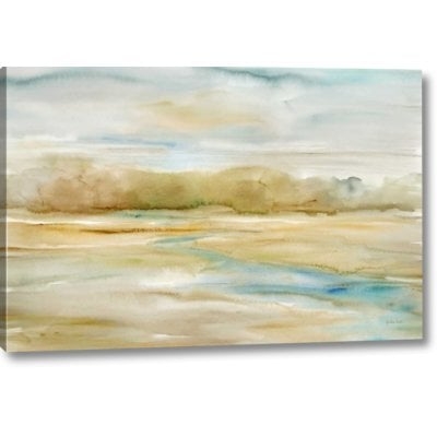 'Watercolor Landscape Neutral' Print on Wrapped Canvas - Image 0