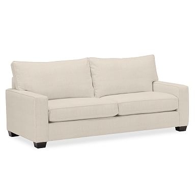 PB Comfort Square Arm Upholstered Grand Sofa 87", 2X2, Box Edge, Memory Foam Cushions, Performance Everydaylinen(TM) Oatmeal - Image 0