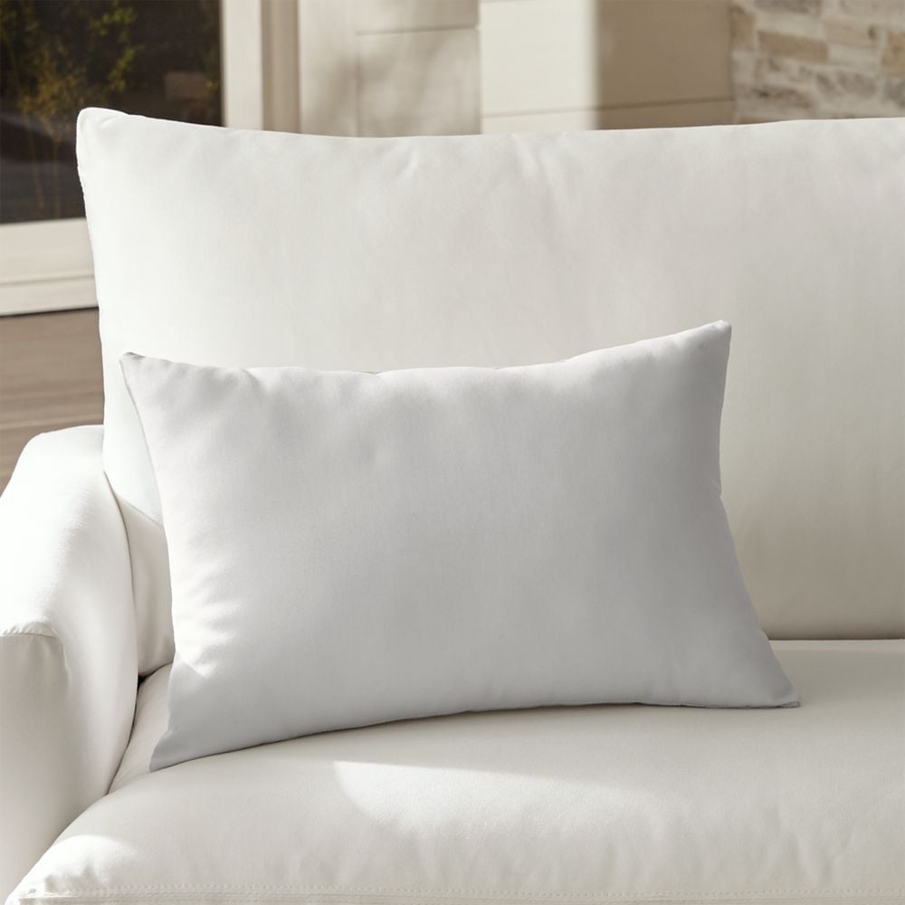 Sunbrella ® 20"x13" White Sand Outdoor Lumbar Pillow - Image 0