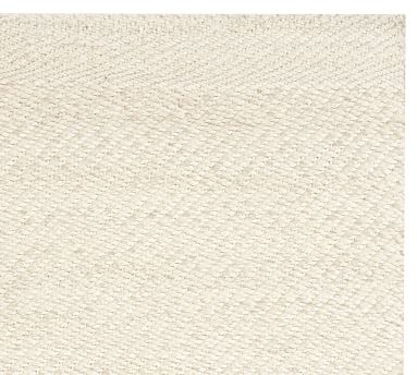 Twill Wool Jute Rug, 8x10', Ivory/Natural - Image 1